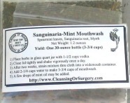 Sanguinaria Mint Mouthwash Herbs